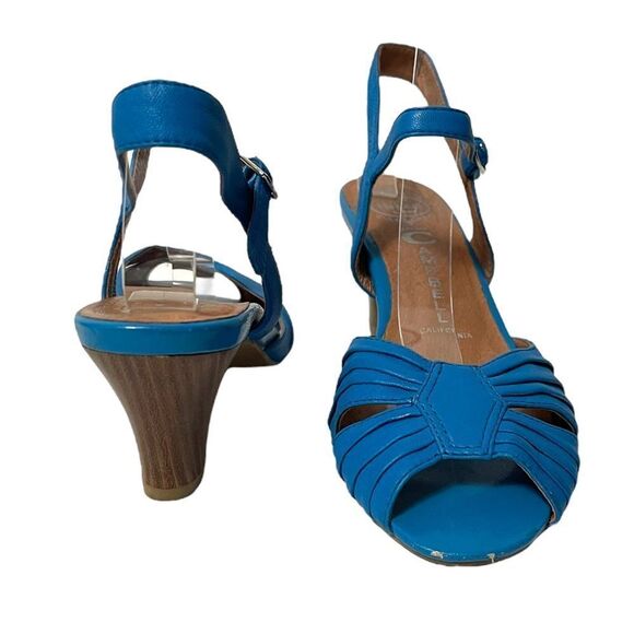 JEFFREY CAMPBELL Dime Blue Leather Sandals 8 - Picture 3 of 12